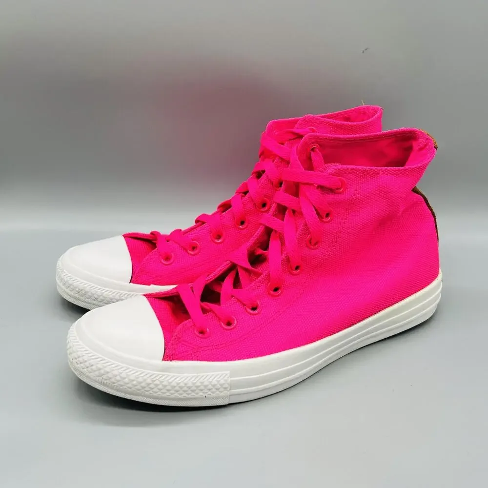 Converse Shoes Womens 11 Pink Canvas Chuck Taylor All Star 2 High Top Sneakers